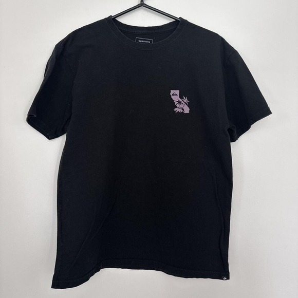 Quiksilver Shirt Mens Large Black California Golden State Skate Surf Tee - Picture 2 of 7